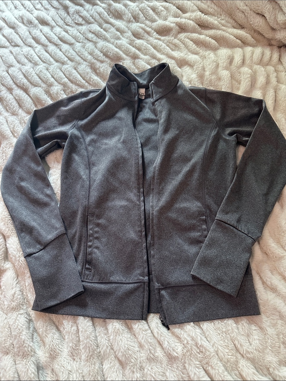 Alo Women’s Charcoal Zip-Front Jacket - Gray size Small